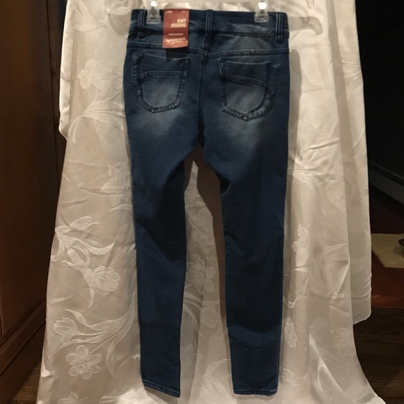 Knit Jegging Blue Jeans. Soft & Comfy. 12 Regular - Picture 4 of 4